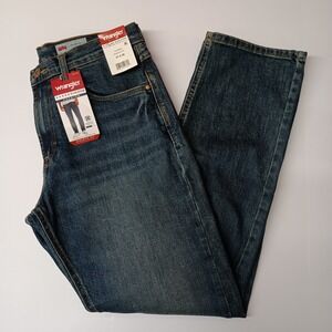 Wrangler Athletic Fit Stretch Jeans Men's Size 31x30 Blue Relaxed Seat